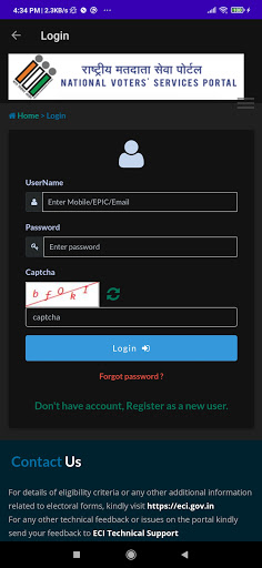 India voter list Screen 3