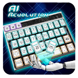 ai robot green keyboard yellow future machine icon