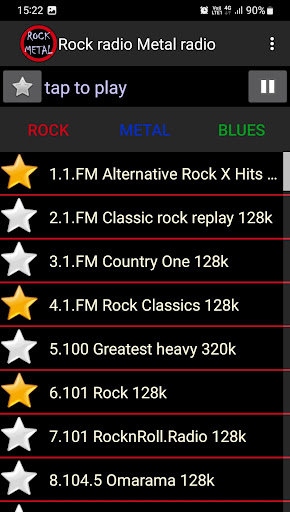Android application Rock + Metal radio screenshort