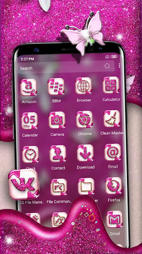 Glitter Butterfly Launcher Screen 2
