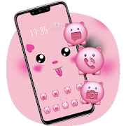 Hand drawing Cute Pig Diy theme Galaxy J2  Icon