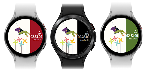Girl Swing Animated wear OS Screen 2