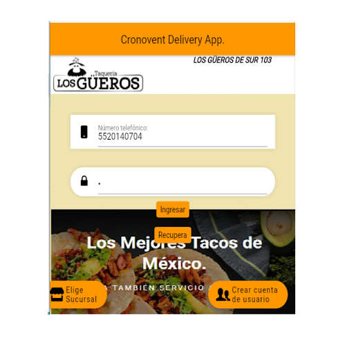 Android application Taqueria los Gueros Sur 103 screenshort