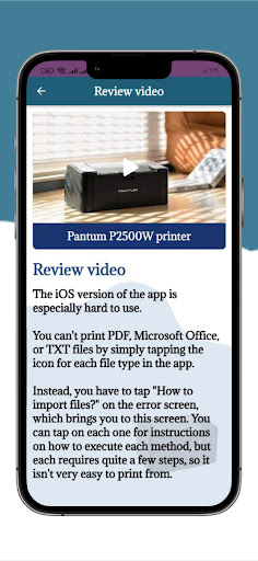 Pantum P2500W printer Guide Screen 2