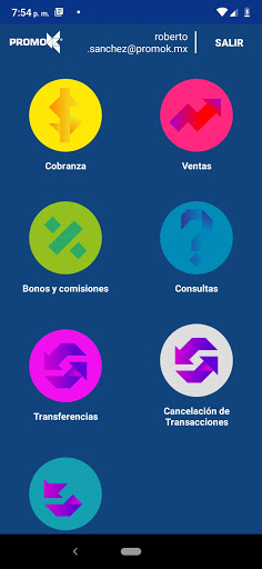 Android application PromoCash Caja Móvil screenshort