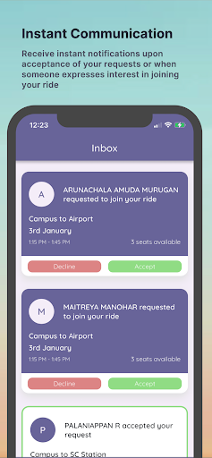 Rideshare BPHC Screen 2