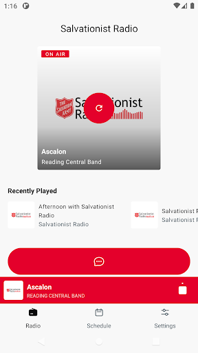 Android application Salvationist Radio screenshort