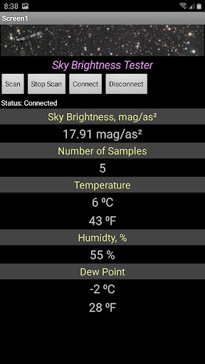 Sky Brightness Tester Screen 3