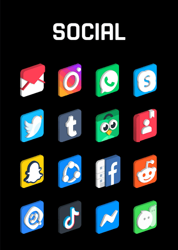 Square 3D - Icon Pack Screen 2