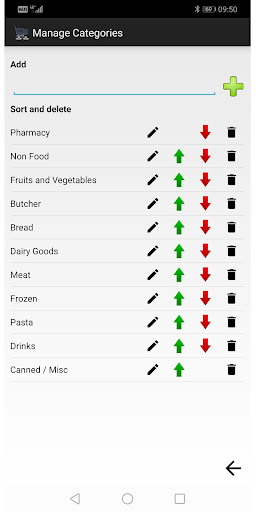 Simple Shopping List Screen 2