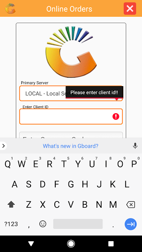 Android application Genesis Online Orders screenshort