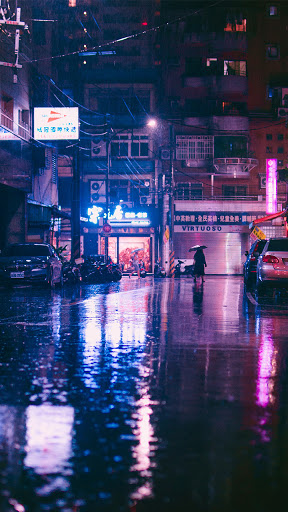 Android application vaporwave aesthetic wallpaper screenshort
