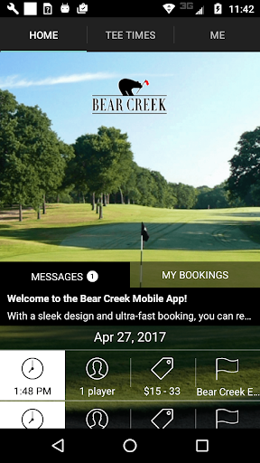 Android application Bear Creek TX Tee Times screenshort