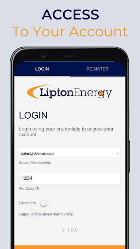 Android application Lipton Energy screenshort