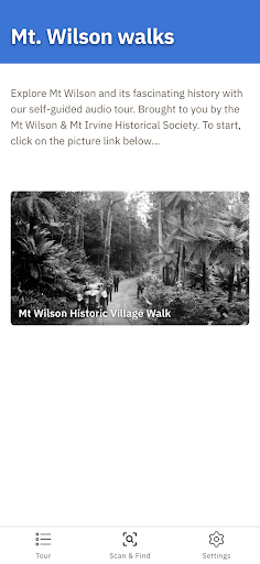 Android application Mt Wilson Village Walk screenshort