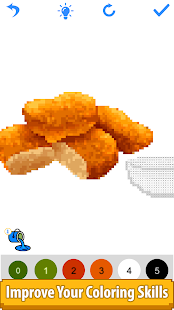 Food Color by Number Book-Pixel Art, Draw Painting