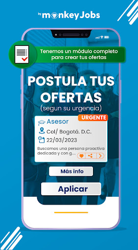 Android application MonkeyJobs Empresa screenshort