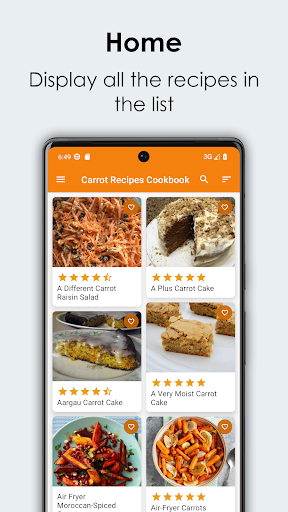Carrot Recipes Cookbook Screenshot