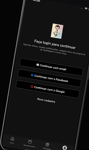 Android application Ribeiro Barbeiro screenshort