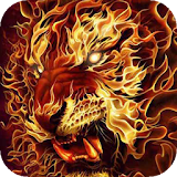 Fiery lion live wallpaper icon