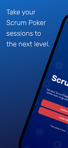 Android application Scrum Poker Rooms. screenshort