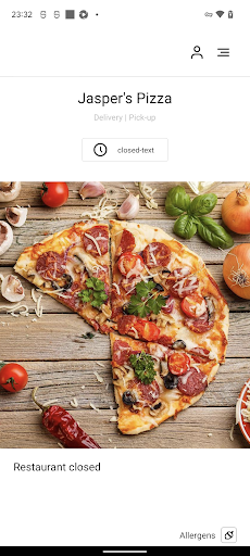 Android application Jasper's Pizza screenshort