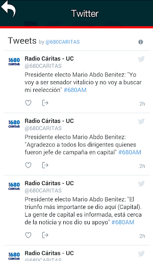 Radio Cáritas Universidad Cató Screen 2
