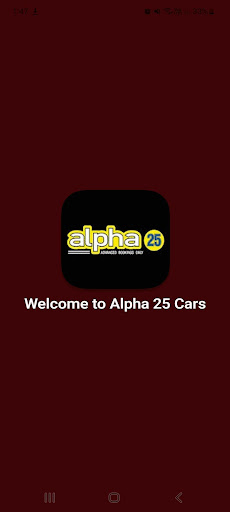 Android application Alpha 25 Cars screenshort