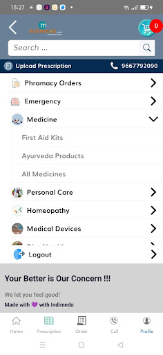 Indimedo Online Pharmacy Screen 3