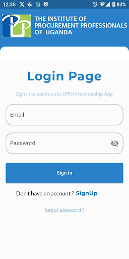 Android application IPPU Membership App screenshort