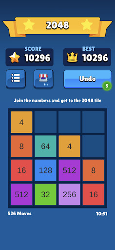Android application 2048 Original Puzzle Game screenshort