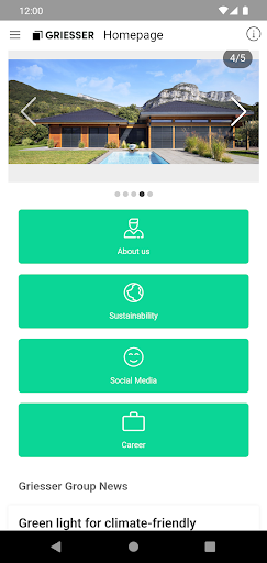 Android application Griesser Inside 2.0 screenshort