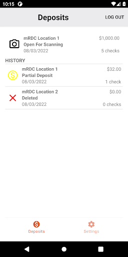 Mobile Deposit for Business Screen 2