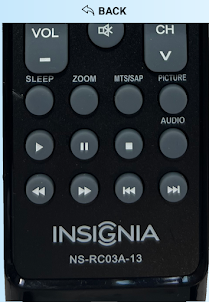 TV Remote Control For Insignia