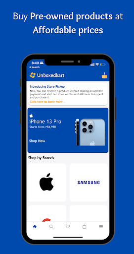 Android application Unboxedkart screenshort