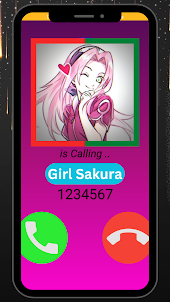 Girl Sakura Fake Call.