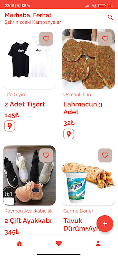 Android application Grentab-kampanyaları takip et screenshort