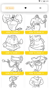Cách vẽ Spongebob