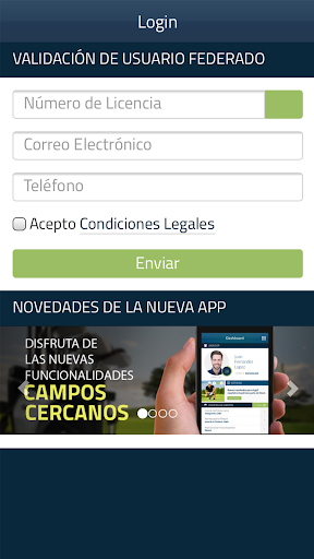 Android application RFEGOLF screenshort