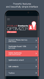 Contacts Optimizer Ekran görüntüsü