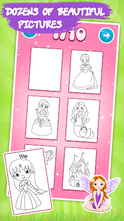 Game screenshot Princess Coloring - Kids Fun hack