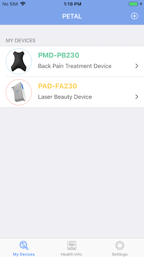 Android application PETAL screenshort