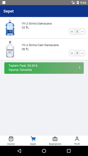 Android application Yaşam Su screenshort