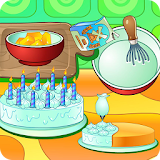 Cooking cream cake birthday icon