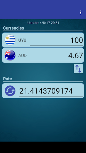 Android application UYU Peso x Australia Dollar screenshort