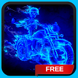 Neon Skeleton Rider Live Wallpaper Theme icon