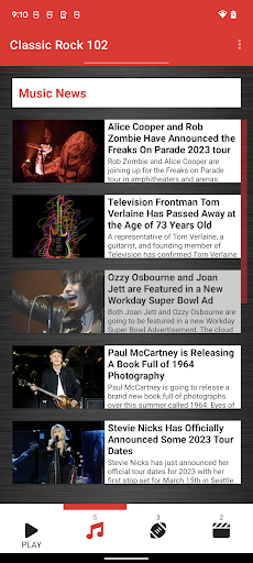 Classic Rock 102 Screen 2