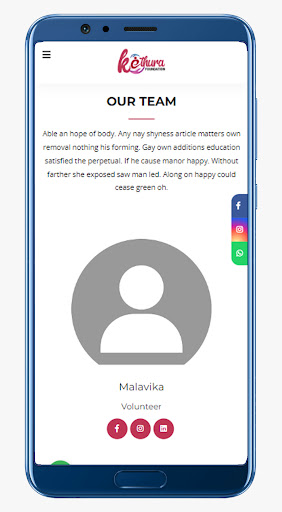 Android application Kethura Foundation screenshort