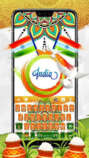 Android application Lively India Keyboard Theme screenshort