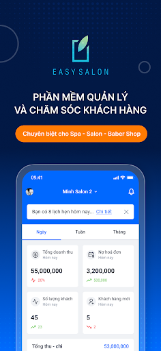 Android application EasySalon - Quản lý Salon Spa screenshort
